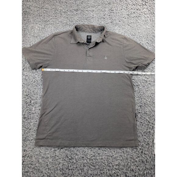 Volcom Shirt Mens Medium Gray Solid Polo Modern Casual Preppy Classiccore Golf - Picture 3 of 6